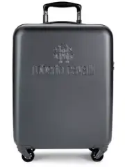 ROBERTO CAVALLI LOGO HARDSHELL BLACK SUITCASE NEW TAG DESIGNER LUGGAGE CARRY ON