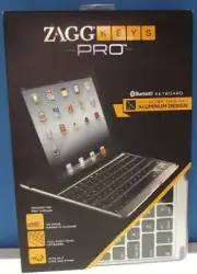 New Sealed ZAGG Keys PRO Bluetooth Keyboard for iPad 2/3/4 Aluminum no Backlight