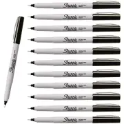 SHARPIE Permanent Markers Ultra Fine Point Black 12 Count - 1 Pack