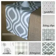 Gray Table Runner Modern Rustic Home Decor Table Centerpiece Dining Table Linens