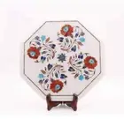 12" Royal Look marble Coffee Table Top antique Pattern Inlay Sofa Side Table