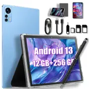 Tablet Android 13 TAB 12GB RAM+256GB ROM 10.1inch Octa Core GPS Google 8000mAh