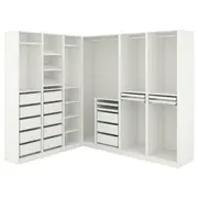PAX corner wardrobe, white, 211/213x201 cm