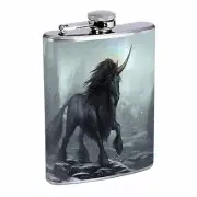 Unicorns D10 Flask 8oz Stainless Steel Hip Drinking Whiskey Mythical Creature