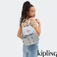 在飛比找Yahoo奇摩購物中心優惠-Kipling 華麗閃耀銀翻蓋雙肩後背包-ANTO S