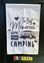 Welcome Garden Flag FREE USA SHIP Best Memories Camping Home Banner Sign 12x18"