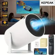 180° Portable Projector 4k 1080p Mini Home Theater WiFi Bluetooth Android HDMI