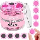 VNDUEEY 45 Pcs Round Whiteboard Magnets, Refrigerator Small, Pink
