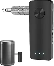 Wireless Aux Adapter for Car | Noise Cancelling Wireless Aux Transmitter,Long Battery Life Audio Receiver for Music/Handsfree Calls