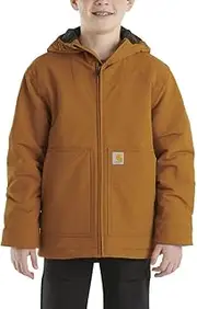 Kid's CP8578 Super Dux™ Relaxed Fit Sherpa Lined Active Jac - Large (14-16) - Carhartt Brown, Carhartt Brown, Large