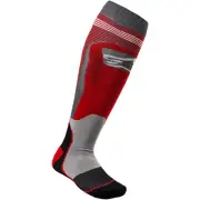 Alpinestars MX Plus 1 Socks (Red / Gray) S/M
