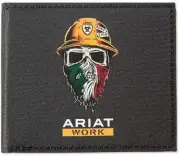 Ariat Western Mens Wallet Bifold Workman Born Black A3401301