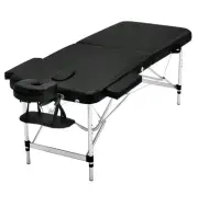 Two Fold Massage Table with Carry Bag - Brown