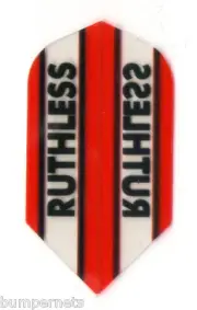 New RUTHLESS CLEAR RED STRIPE SLIM Darts Flights 3 Set of 3 Steel or Soft Tip