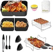 Airfryer Accessories for Ninja Foodi Flexdrawer AF500EU, Hot Air Fryer Accessory for Ninja Foodi AF500EU 10.4 L, Including 1 x 10.4 L and 2 x 5.2 L Silicone Mould