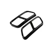 For Mercedes Benz S R Class W221 W222 C217 W251 GL X166 Car Tail Muffler Exhaust Pipe Output Cover Parts Trim Accessories Glossy Black