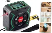 2-in-1 Tape Measure with Laser, 197-ft Laser Tape Measure & 9.8-ft Self