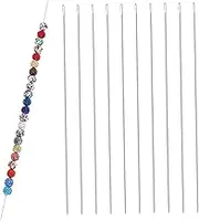 Uonlytech 10Pcs Bead Threader Stainless Beading Needles for DIY Jewelry Making Easy Use Beading Tool for Stringing Various Beads for Craft Lovers