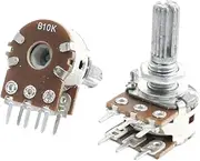 uxcell 2Pcs B10K 10K Ohm 13mm Shaft PCB Mounted Linear Dual Potentiometer