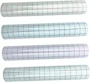 4 Sheets Auto Positioning Transfer Film Vinyl Transfer Tape for Sticker Accessories Self-Adhesive Sticker Grid Film