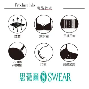 【Swear 思薇爾】舒棉Bra系列B-E罩無鋼圈蕾絲包覆女內衣(輕綠色)