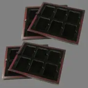 Certified / Certified Style Coin Slab Tray for Display Box Mahogany Finish 4 Pak