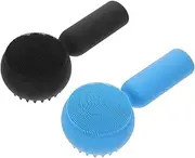 WOFASHPURET 2pcs Silicone Face Exfoliator Brush Double Sided Manual Cleansing Tool for Deep Cleansing Gentle Exfoliation and Blackhead Removal Comfortable Design for Facial Massage