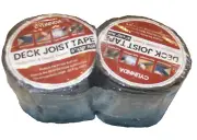 6" x 50' Butyl Joist Tape 2 Rolls Deck Joist Tape Black Deck Flashing Tape (F13