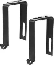 HOUDERCO 2pcs Metal Cubicle Hooks Universal Hangers for Partition Door Mirror Hooks for Hanging Coats Hats Bags Easy to Use