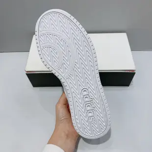 adidas HOOPS 2.0 MID 女生 白色 皮革 中筒 復古 運動 休閒鞋 FY6023