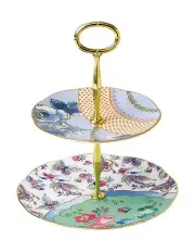 [Wedgwood] Butterfly Bloom 2 Tiered Cake Stand