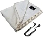 Grounding Blanket for Improved Sleep, Relax, Grounding Bed Throw Blanket, Earth Connect Bedding Sheet(Beige, 60"x80")