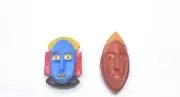 African Pair Miniature Decorative Masks