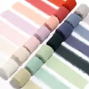 5 Meter / Frayed Edge Satin Chiffon Ribbon