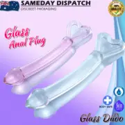Big Glass Realistic Dildo Dong Anal Plug Magic Wand GSpot Butt Thruster Sex Toy