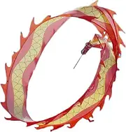 Square Fitness Dragon Ribbon Juggling Play Dragon Dance Streamer Dragon Head with Rope Square Exercise Dance