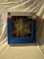 GE 22 Lights Gold Snowflake Christmas Tree Topper 10" With Clip