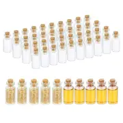 4ml Tiny Glass Bottles Vials 50Pcs Mini Clear Bottles Glass with Cork Stoppers