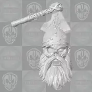 Draugr Undead Viking v2 custom head for 1:6 & 1:10 & 1:12 & 1:18 action figures
