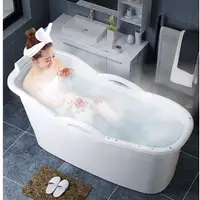 在飛比找蝦皮商城精選優惠-潮流家居 免運 泡澡桶 浴缸 泡澡浴缸 坐式浴缸獨立式浴缸 