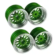 Dhawk CNC RC10DS Vintage Aluminum Wheels Green For Team Associated RC10DS