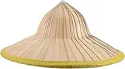 [WOFASHPURET] Wide Brim Straw Hat for Women Men Versatile Sun Protection Cap for Outdoor Activities Beach Pool Fishing Gardening Stylish Vietnamese Woven Design Light Yellow
