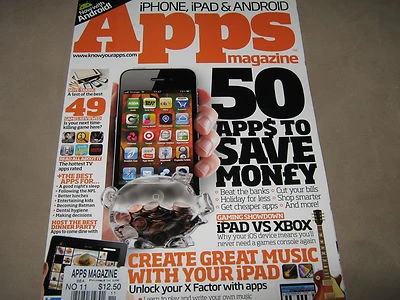 APPS Magazine 11 2011 50 $ MONEY Saving App iPAD vs XBOX iPHONE ANDROID NEW