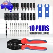 10pairs Crimper Solar PV Crimping Hand Pliers Terminals Cable Connector Tool Kit