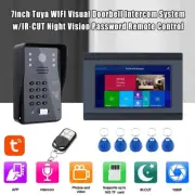 1000TVL 7'' Wired/Wireless Wifi RFID Password Video Door Phone Intercom System