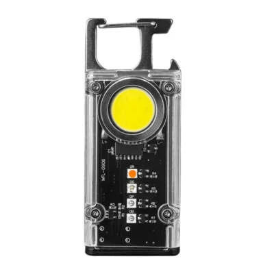 5 Color Light Keychain COB+LED Mini Flashlight- USB Charging