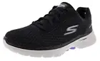 SKECHERS WOMEN'S GO WALK 6 - VENECIA 124549/BKLV LACE-UP RUNNING SHOES