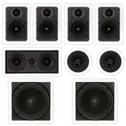 Theater Solutions TST57 Flush Mount 7.2 Speaker Set In Wall and Ceiling