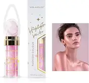 VIOLA HOUSE Highlighter Powder Stick, Fairy Patting Powder Hair Glitter Bomb, Shimmer Makeup, Sparkly Natural for Face Eyes Collarbones Glow. 7g/0.25oz. (Pink)