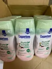 18 Pack COPPERTONE Pure & Simple Baby SPF 50 Sunscreen Lotion Natural Botanicals